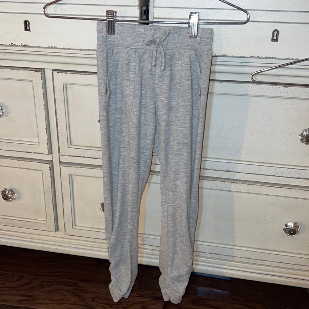 Persaya Girl gray long pants 2 pockets ankle fit comfy casual lounge sleepwear S